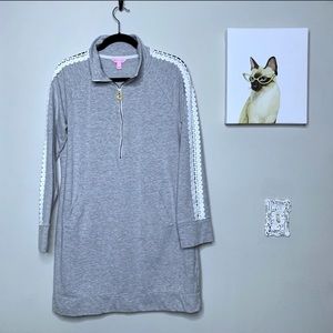 Lilly Pulitzer Gray Skipper Popover Zip Up Dress